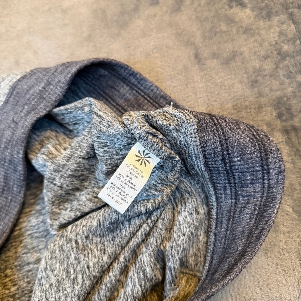 Athleta Gray Space Dye Joggers Womens Medium Blue Waistband Activewear 31x27" - Picture 4 of 10